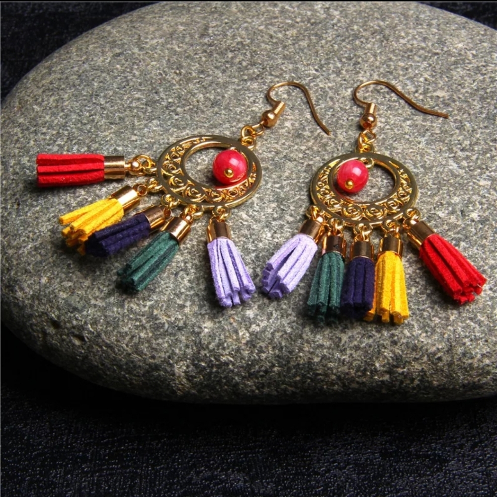 Boho tassle earrings